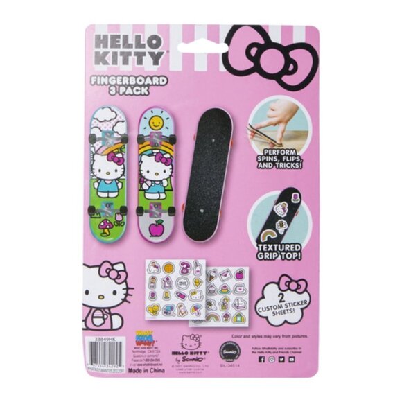Hello Kitty Tech Deck Finger Skateboard 3 Pack Set - Picture 4 of 4
